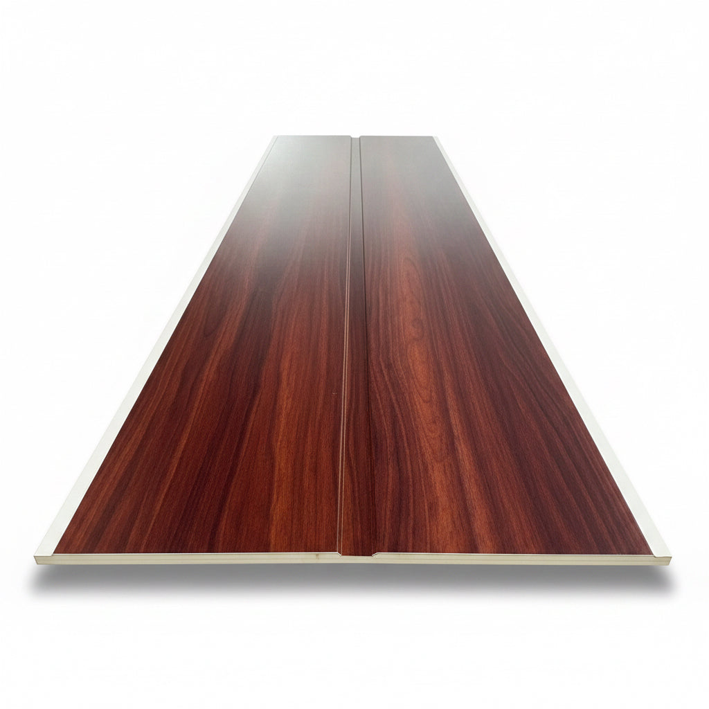 CIELO PVC NOGAL LAMINADO PLUS CON RAYA PIEZA