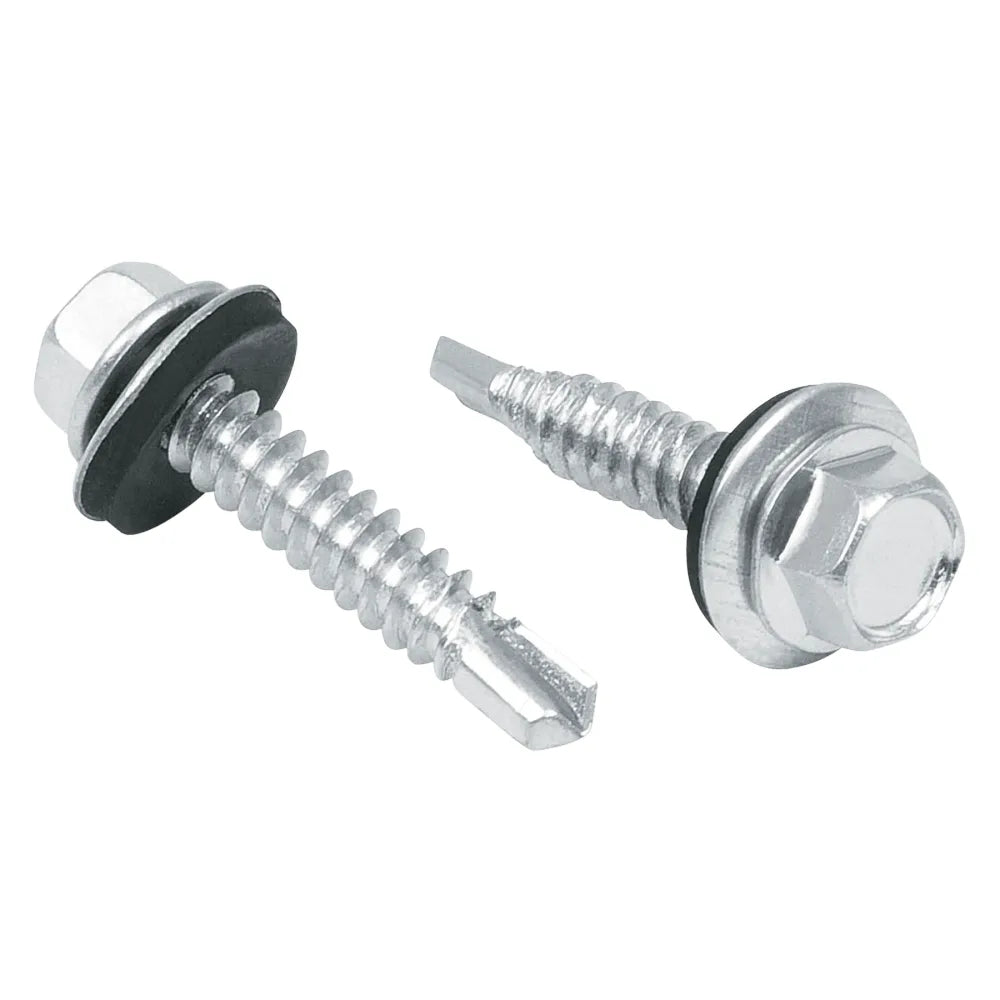 TORNILLO PUNTA BROCA CABEZA HEXAGONAL CON ARANDELA #14X2 PLG FIERO 44409