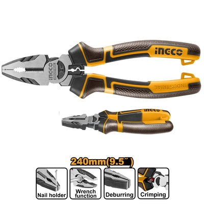 TENAZA ELECTRICISTA 24.13CM 9 1/2 PLG PRO INGCO HHCP28240