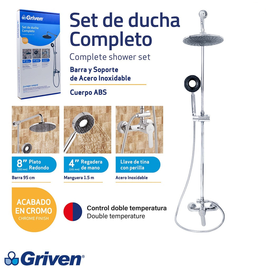 SET DE DUCHA COMPLETO GRIVEN GV-SH-C1