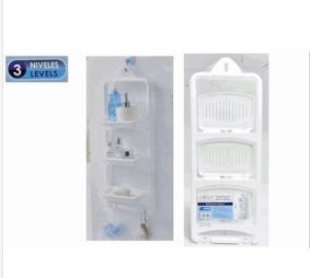 ORGANIZADOR DE DUCHA PLASTICO BLANCO 3 NIVELES LHC-SC10WH