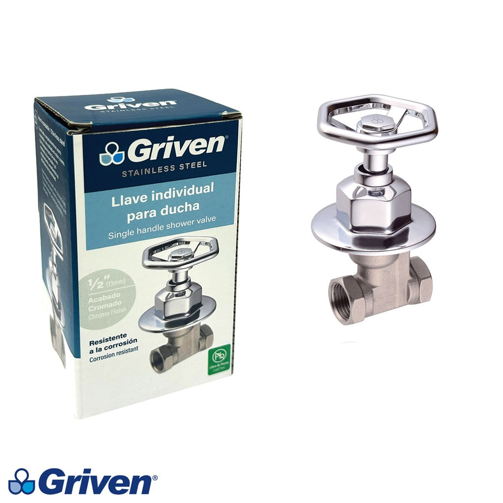 VALVULA INDIVIDUAL PARA DUCHA DE 1/2 GRIVEN GVS-WA-5C