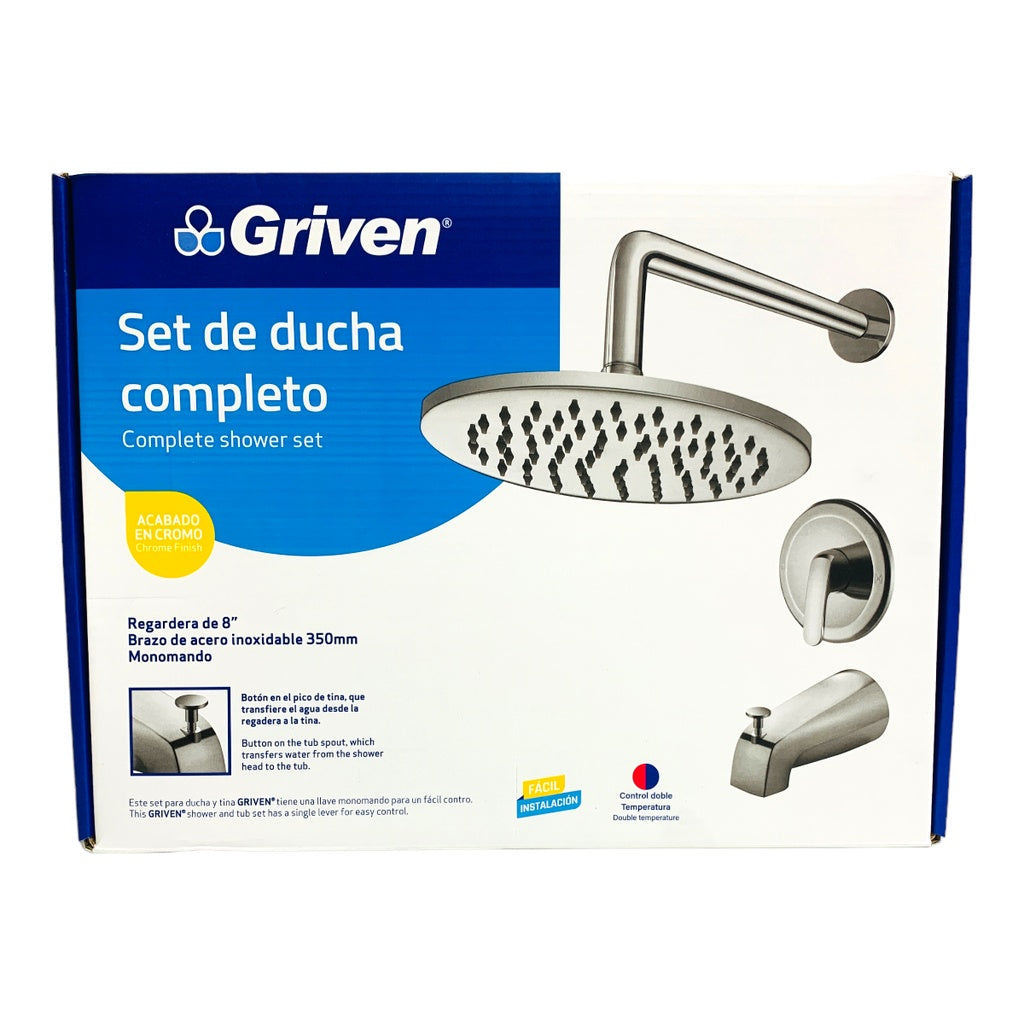 SET DE REGADERA GRIVEN GV-FTC010-SH