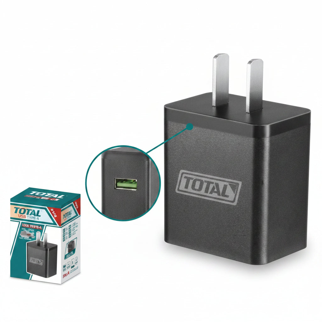 CABEZAL PARA CARGADOR USB 2AMP 110V TOTAL UTCLI120502