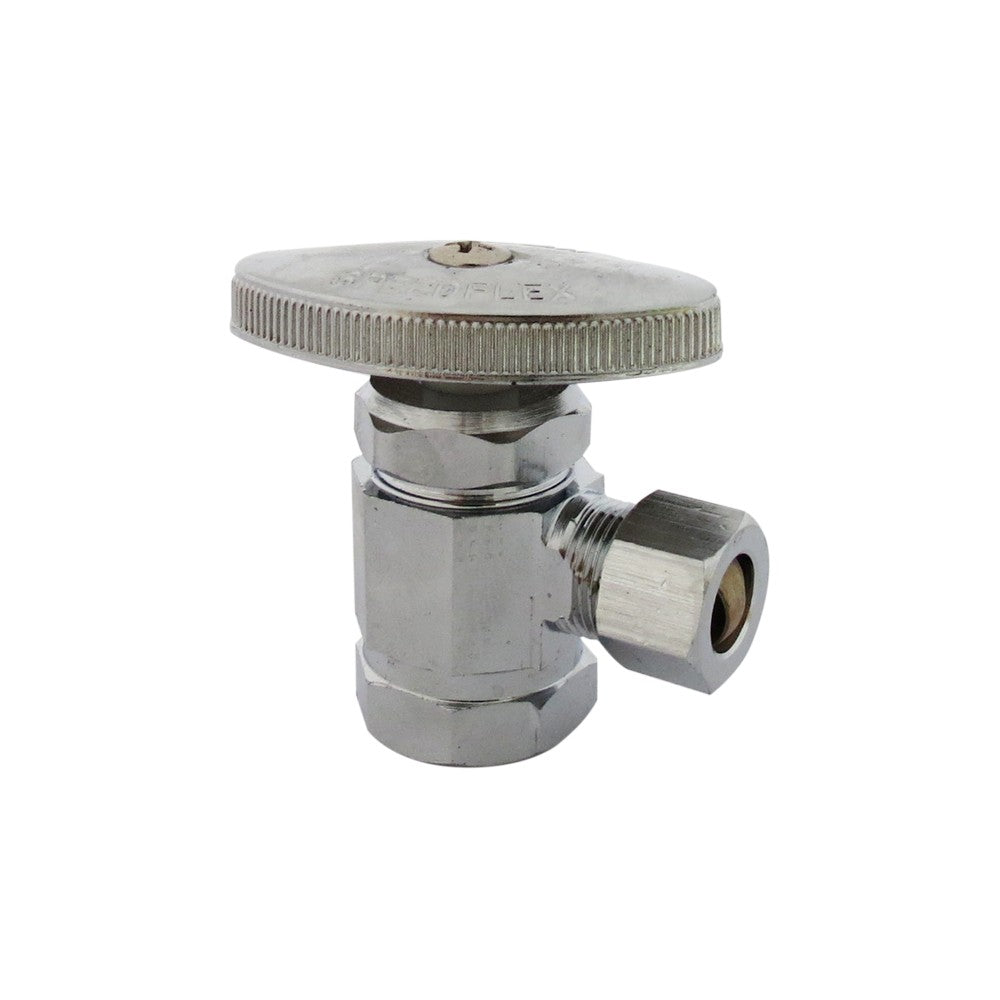 VALVULA DE CONTROL A LA PARED 1/2X3/8 PLG AQUAFINA A-V2020-1-2X3-8