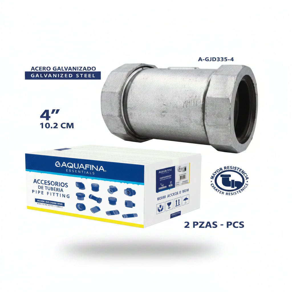 JUNTA RAPIDA GALVANIZADA DE 4 PLG AQUA FINA A-GJD335-4