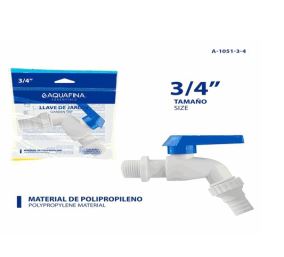 LLAVE PARA JARDIN PLASTICA 3/4PLG AQUAFINA A-1051-3-4