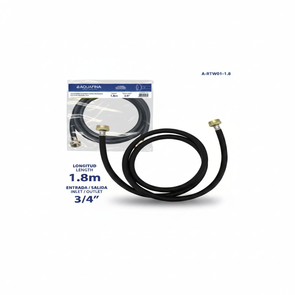 MAGUERA FLEXIBLE PARA LAVADORA 3/4PLGX1.8MTRS AQUA FINA A-RTW01-1.8