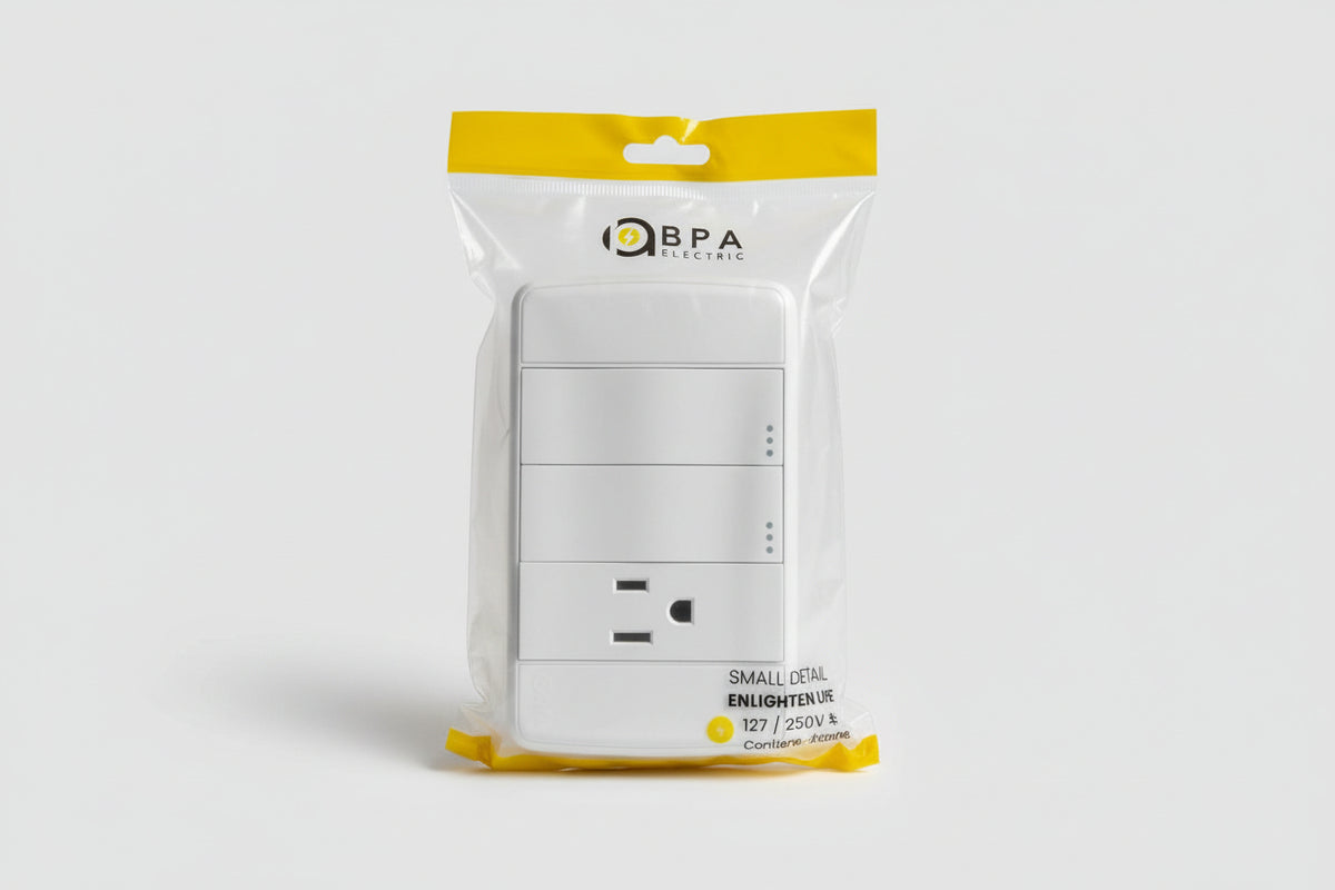 SWITCH DOBLE+ TOMA CORRIENTE BPA ELECTRIC CT00018BL
