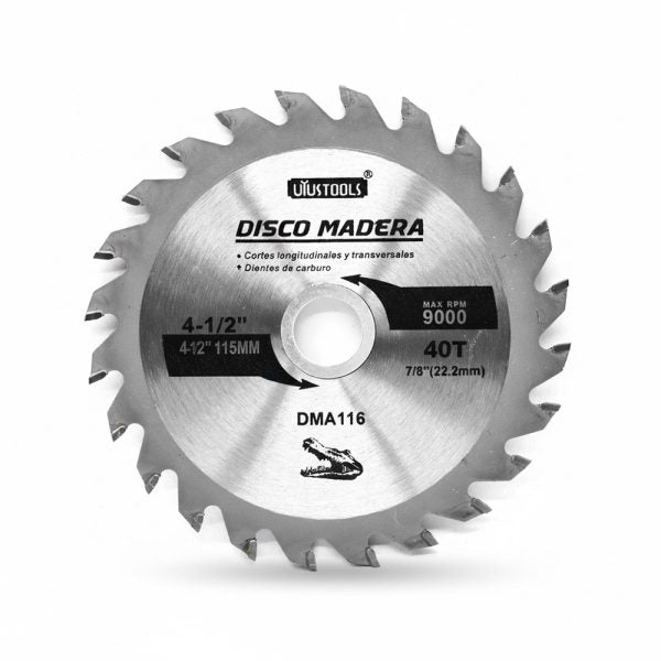 DISCO UYUSTOOLS MADERA DE 4-1/2 PLG 24D DMA116