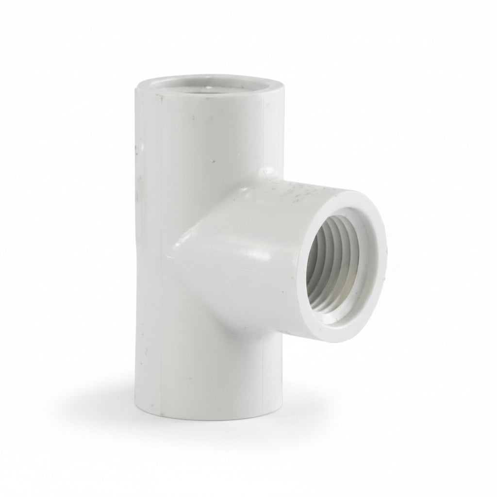 TEE PVC PRESION TRIPLE ROSCA 3/4 PLG