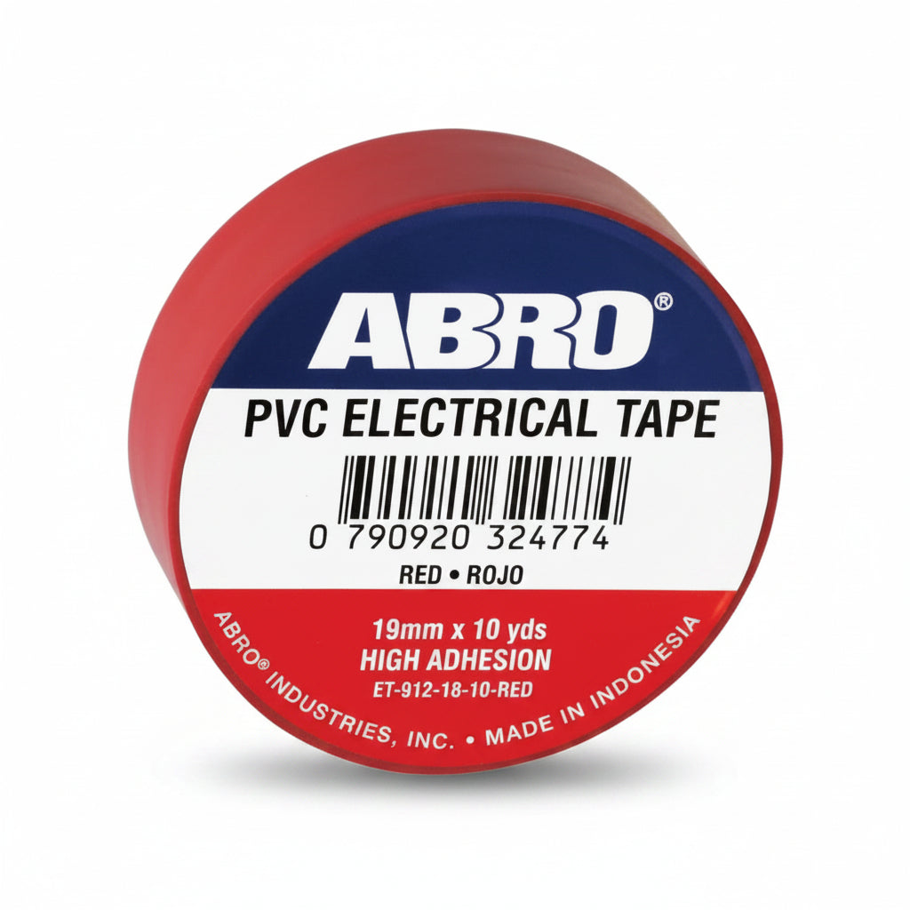 CINTA AISLANTE ELECTRICA ROJA 10YRDS ET-912 ABRO 076145