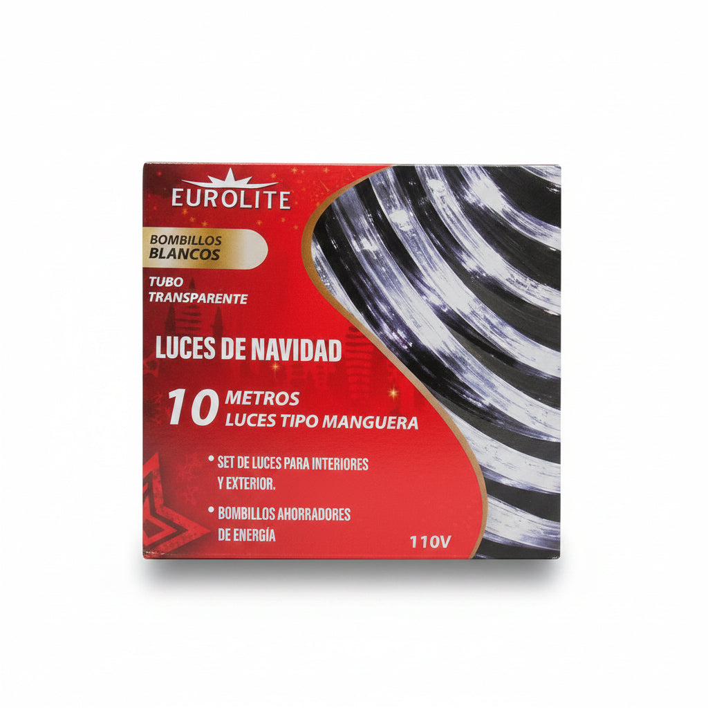 LUZ LED NAVIDEÑA TRANSPARENTE 10MTS LX-715MV