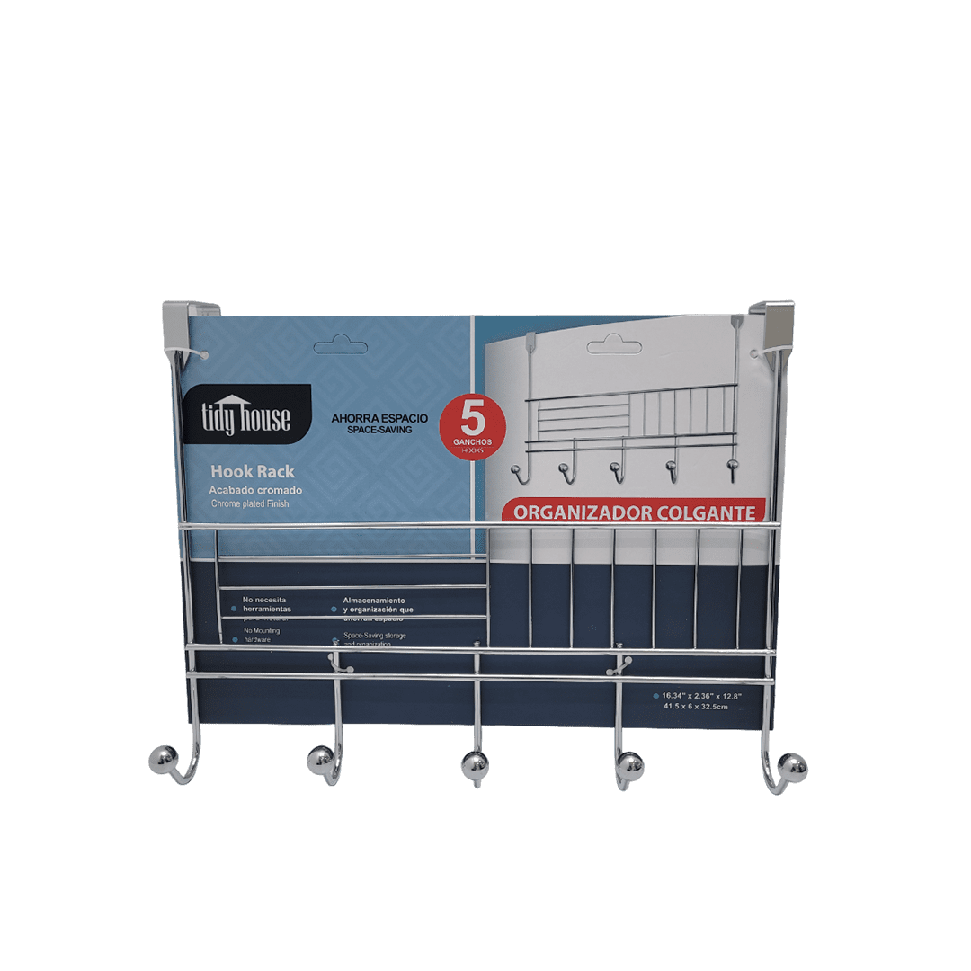 ORGANIZADOR COLGANTE CON 5 GANCHOS TIDY HOUSE