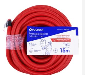 EXTENSION ELECTRICA POLARIZADA 15 METRO CALIBRE 12 VOLTECK 46555