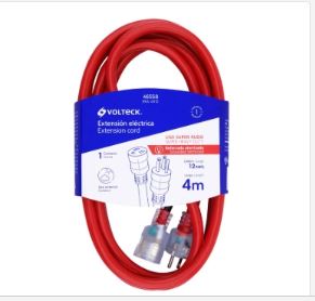 EXTENSION ELECTRICA POLARIZADA 4 METRO CALIBRE 12 VOLTECK 46558