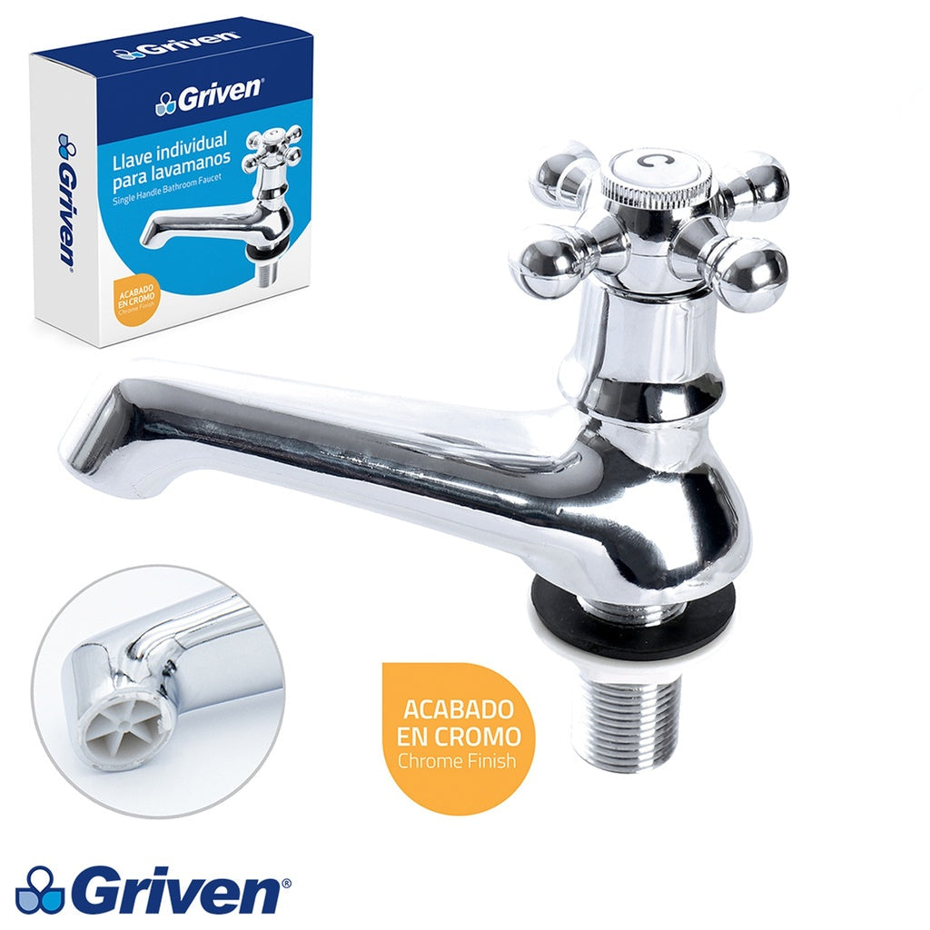 GRIFO INDIVIDUAL PARA LAVAMANOS 1/4PLG GRIVEN A367-BIB625