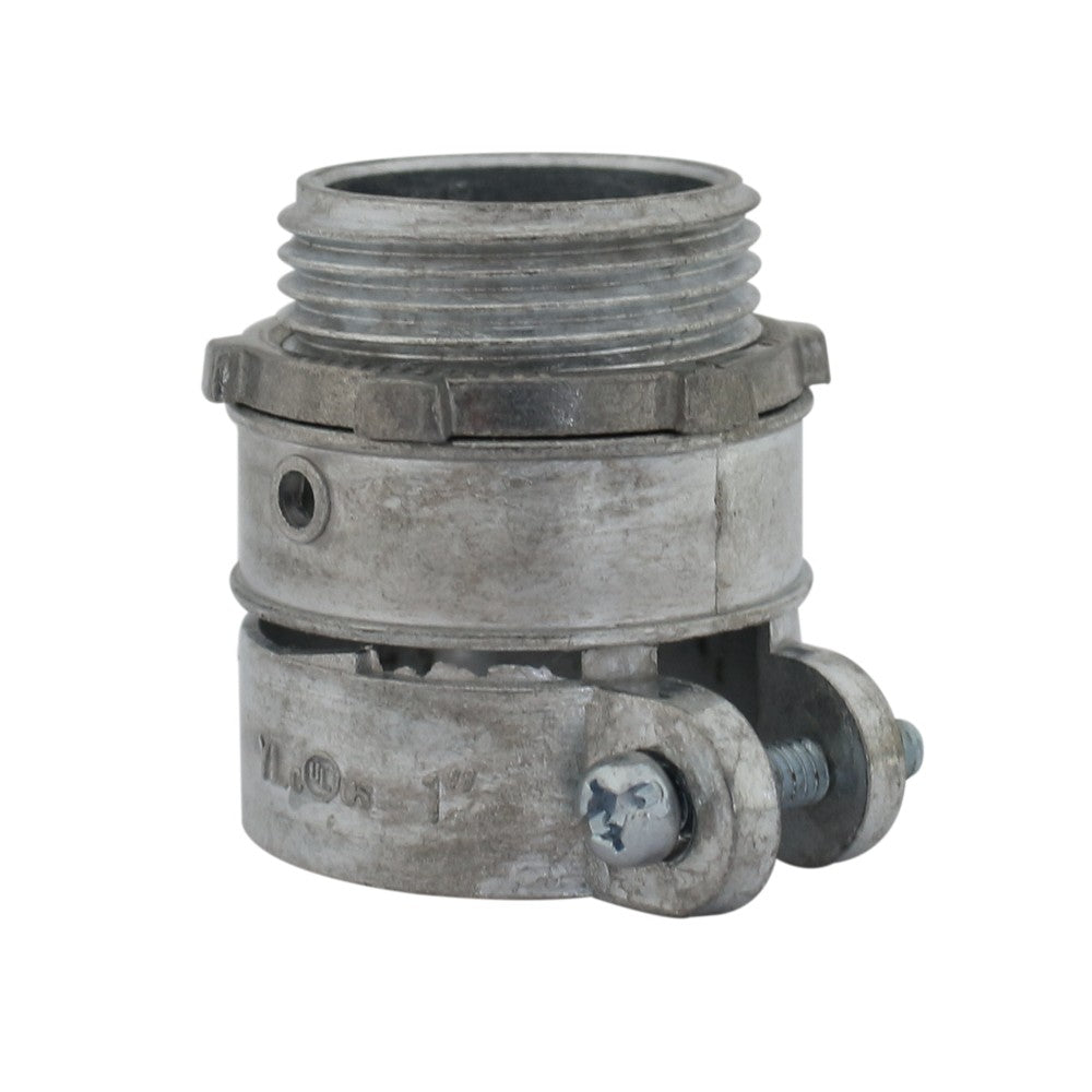 CONECTOR RECTO PARA CORAZA GALVANIZADA BX 1 PLG