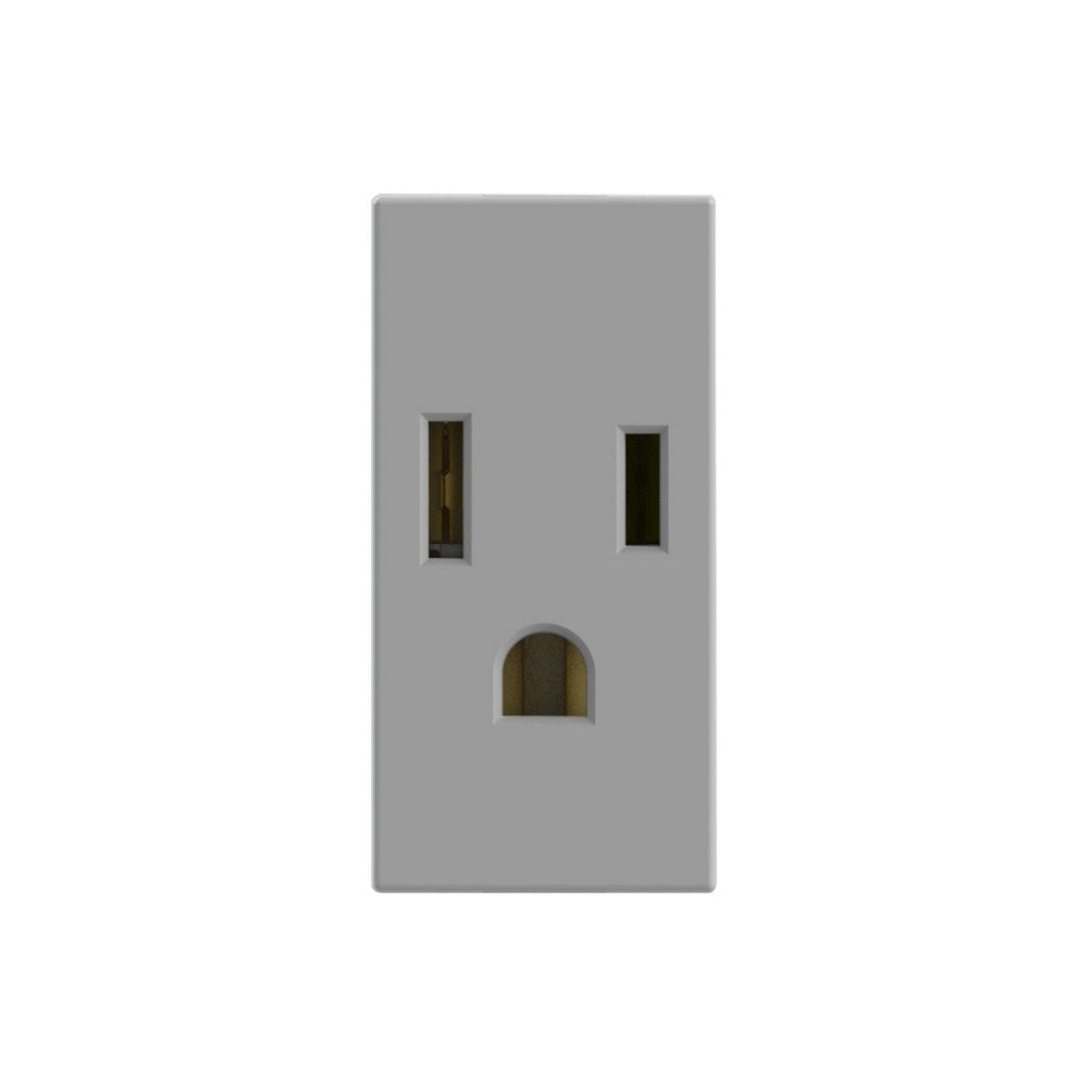 TOMA DADO POLARIZADO GRIS 2P 15A 127V MATIX GO BTICINO JG4129
