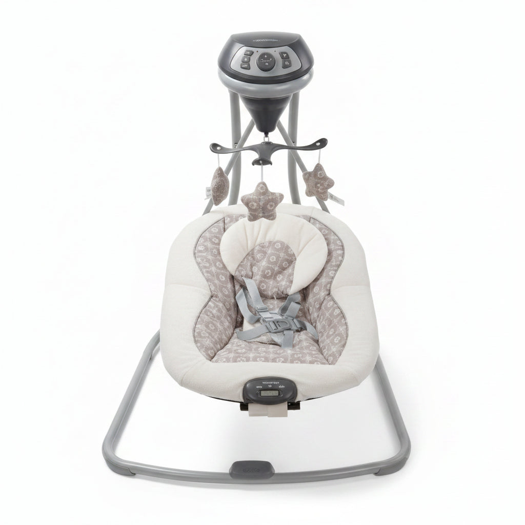 SILLA MECEDORA ELECTRICA PARA BEBE CON MUSICA GRIS 679-19277133