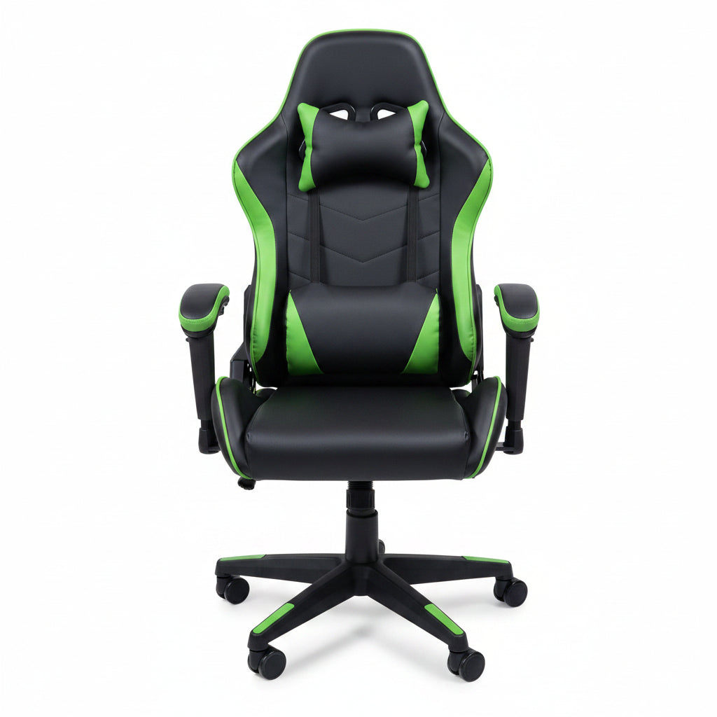 SILLA PARA OFICINA GAMER CH-816-GAMER VERDE NEGRA