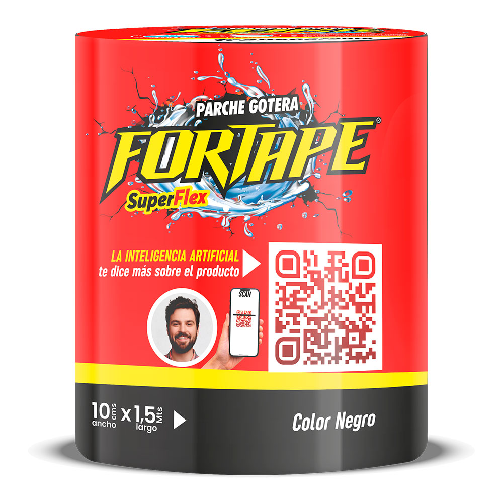 ROLLO CINTA TAPAGOTERAS NEGRA FORTAPE