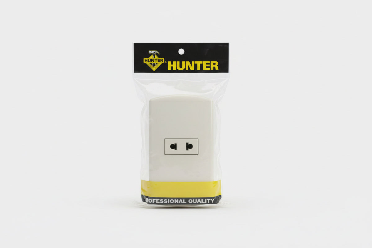 PLACA CON TOMA SENCILLO 125V-15A, HUNTER, EL-1512
