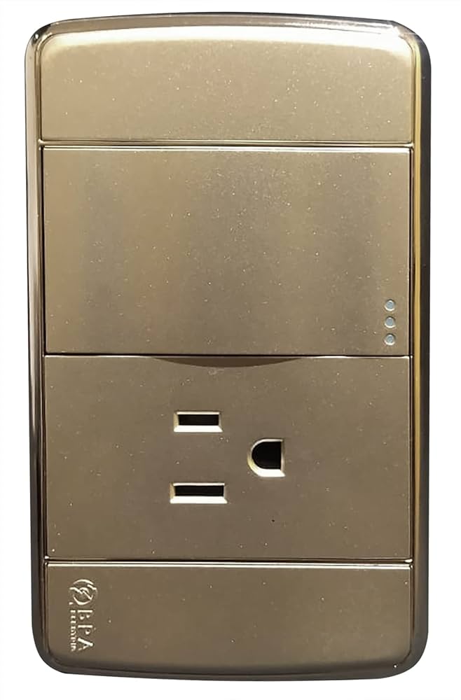 INTERRUPTOR Y RECEPTACULO DORADO BPA ELECTRIC CT00010DO