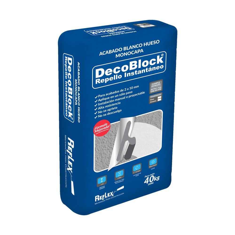 DECOBLOCK BLANCO HUESO FINO INTERIOR 40 KG BOLSA