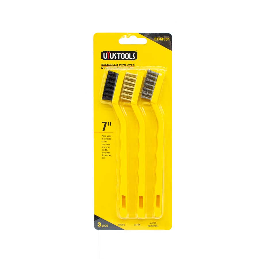 SET DE CEPILLO 3PZ TIPO DENTAL UYUSTOOLS EBM301