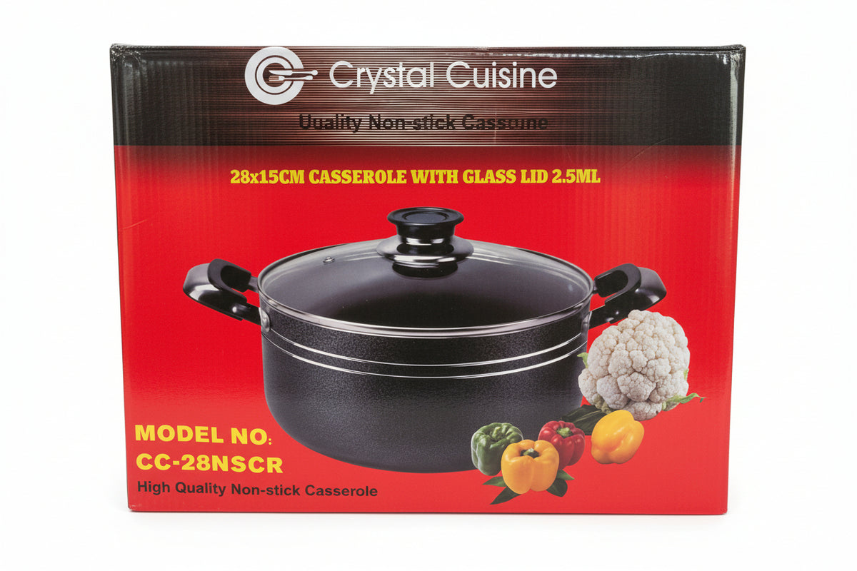 OLLA DE CACEROLA 28CM CRYSTAL CUISINE CC-28NSCR