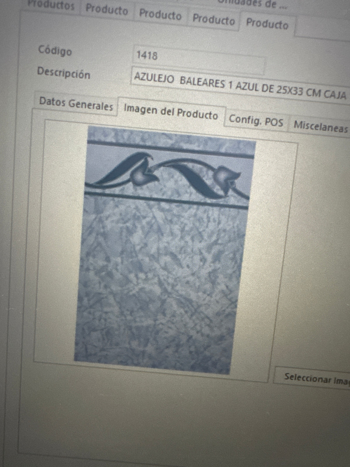 AZULEJO BALEARES 1 AZUL DE 25X33 CM CAJA 18 PIEZAS UNIDAD