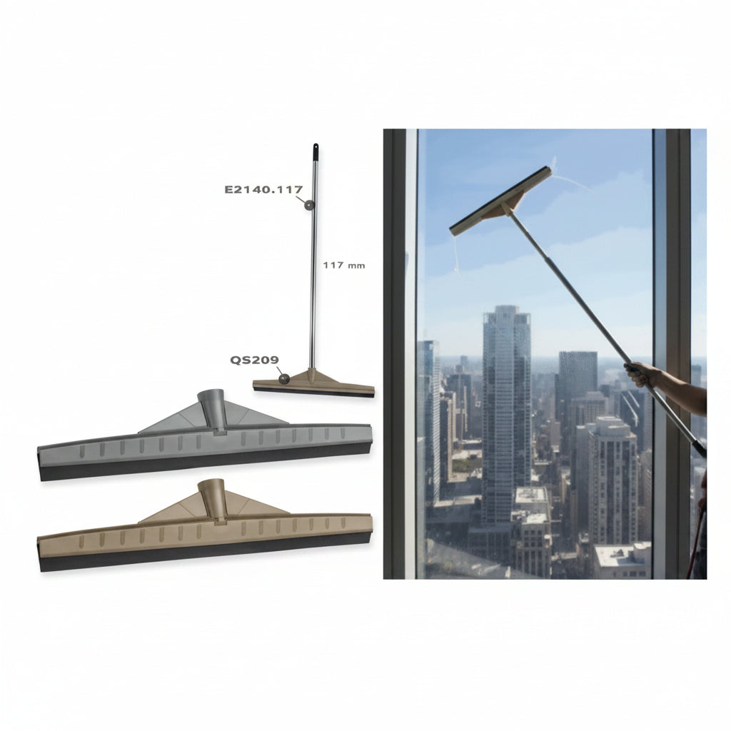 LIMPIA VIDRIO CON MANGO PLASTICO QS209