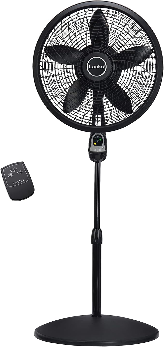 VENTILADOR DE PEDESTAL LASKO 18 PLG NEGRO CONTROL REMOTO