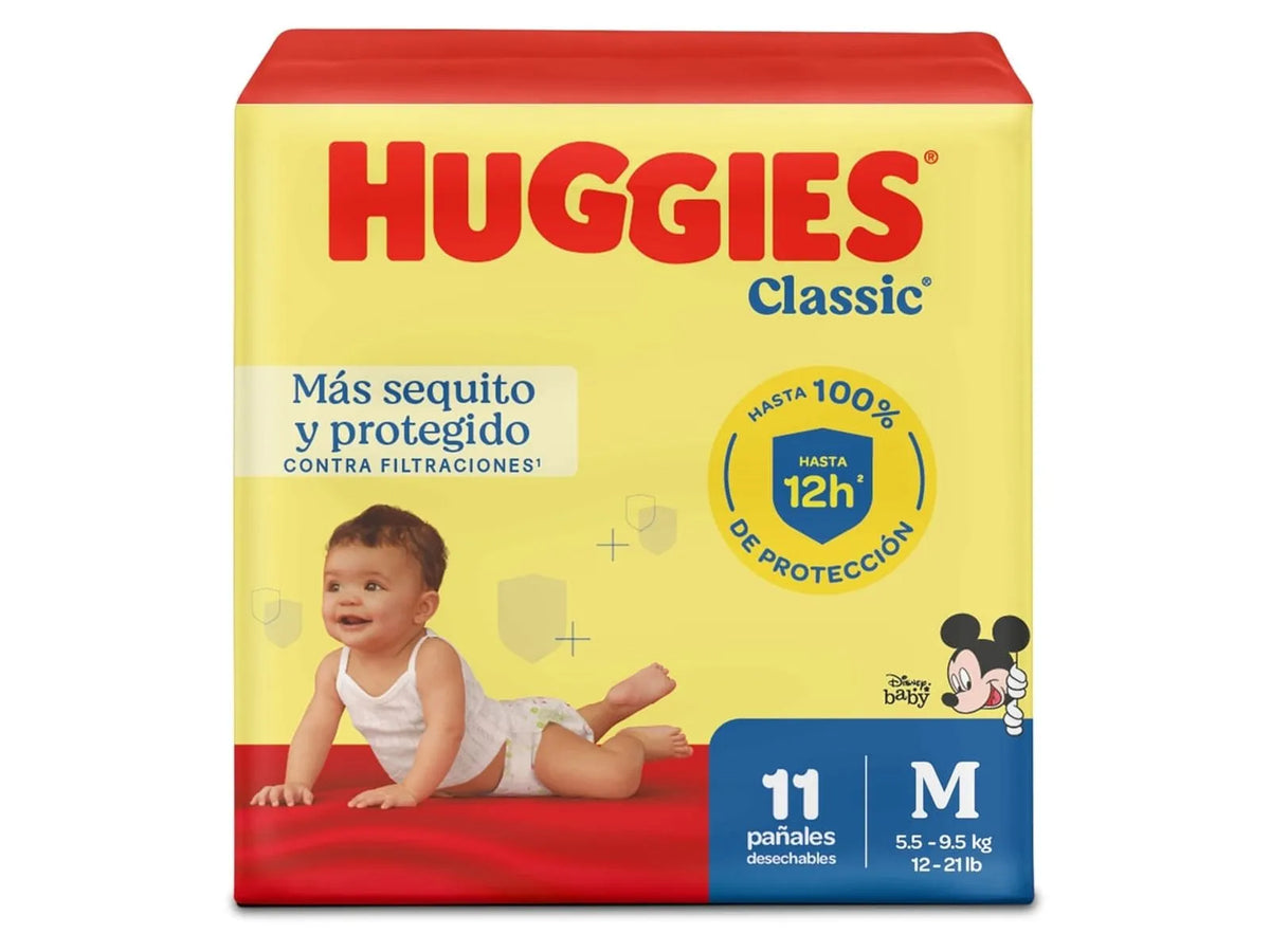 PAÑALES HUGGIES TALLA 2 DE 11 UNIDADES