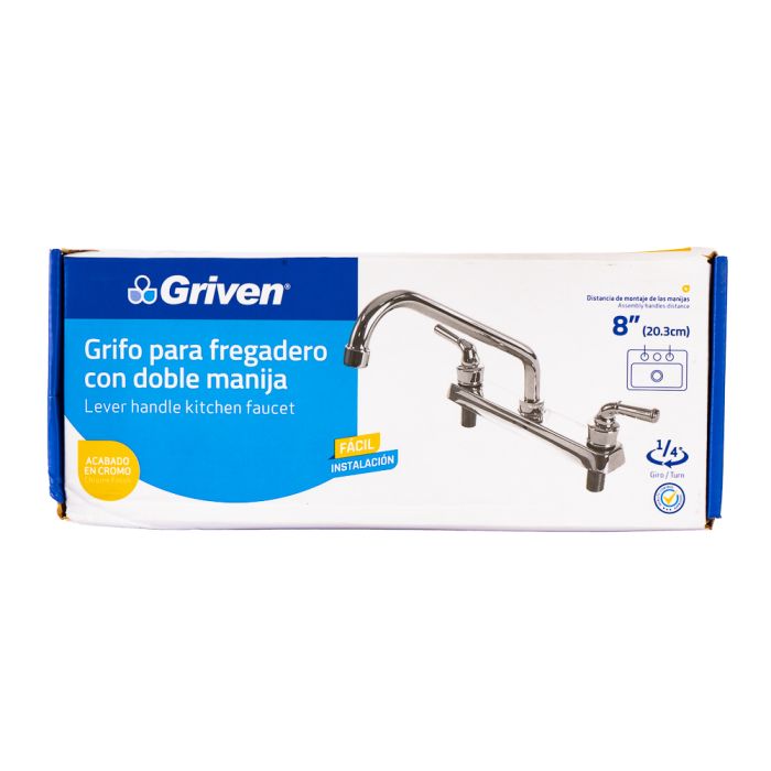GRIFO PARA FREGADERO DOBLE MANIJA GRIVEN A367-D8002
