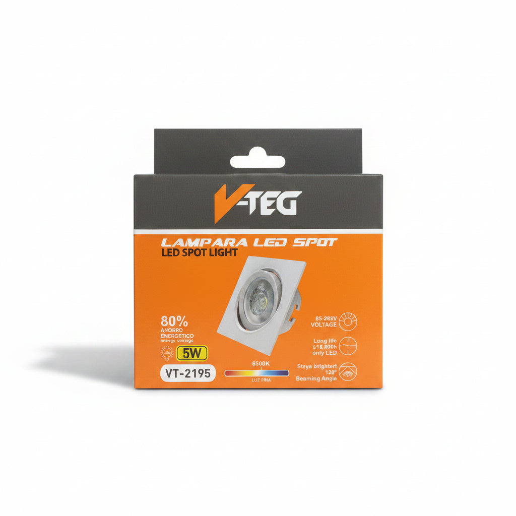 OJO DE BUEY LED 5W CUADRADO VT-2195 V-TEG