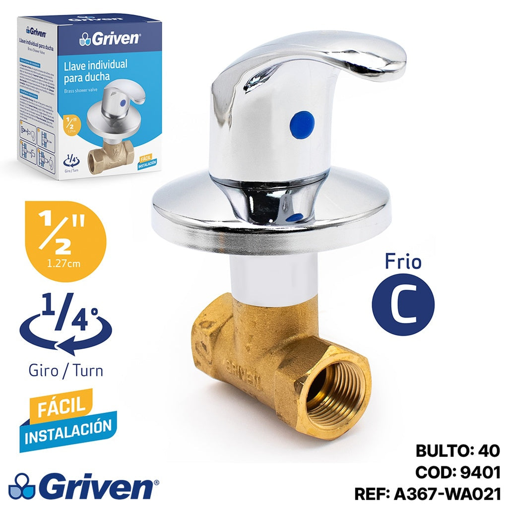 LLAVE INIVIDUAL PARA DUCHA GRIVEN A367-WA021