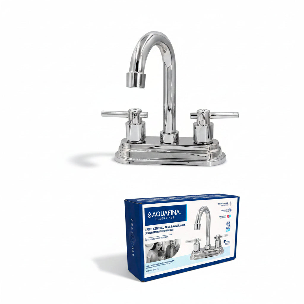 GRIFO PARA LAVAMANOS CENTRAL CROMADO 2TEMP AQUAFINA A-GSZ4109-C