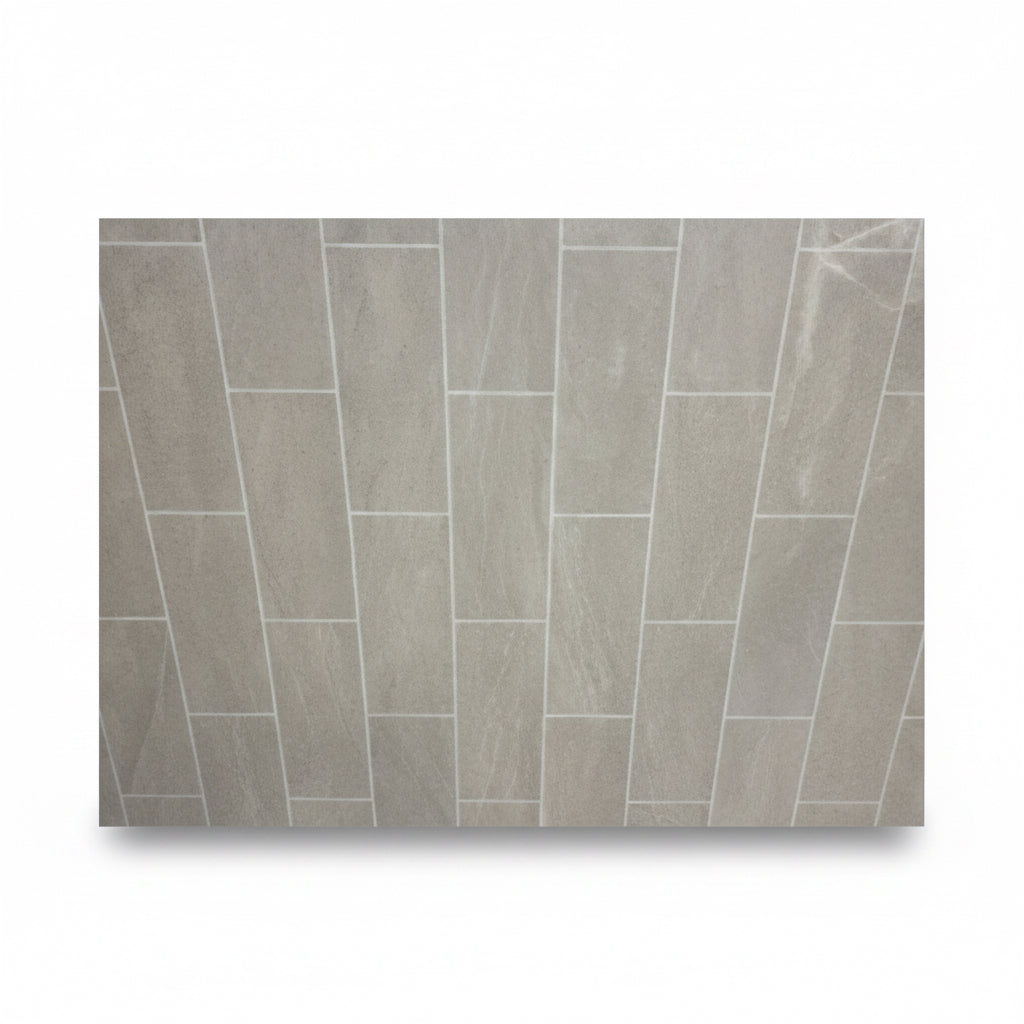 LAMINA PVC TIPO MARMOL GRIS FIGURA DE LADRILLO RAYAS BLANCAS 1.22X2.44MTRSX2.50MM PIEZA