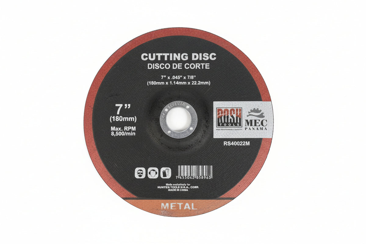 DISCO ROSH TOOLS CORTE DE METAL DE 7X0.45X7/8 PLG RS40022