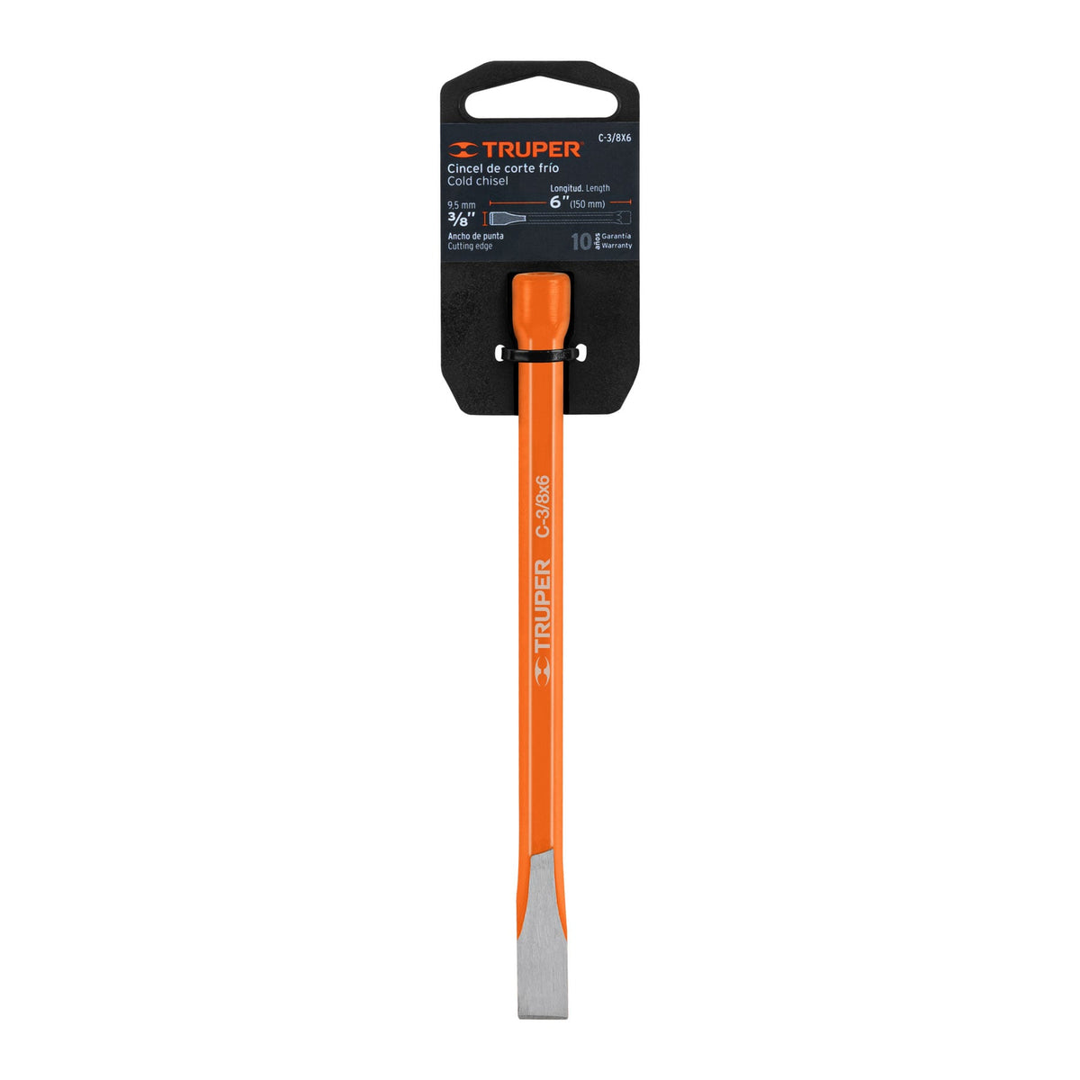 CINCEL DE CORTE FRIO 3/8X6 PLG TRUPER 12106