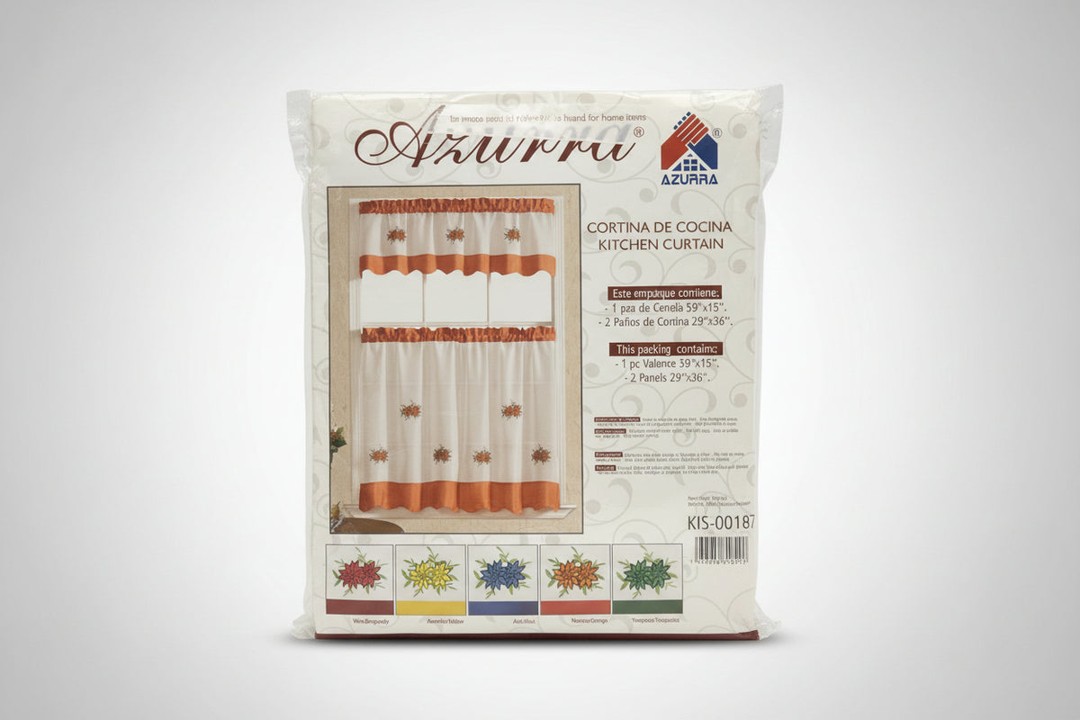 CORTINA DE COCINA 59X15PLG AZURRA KIS-00187