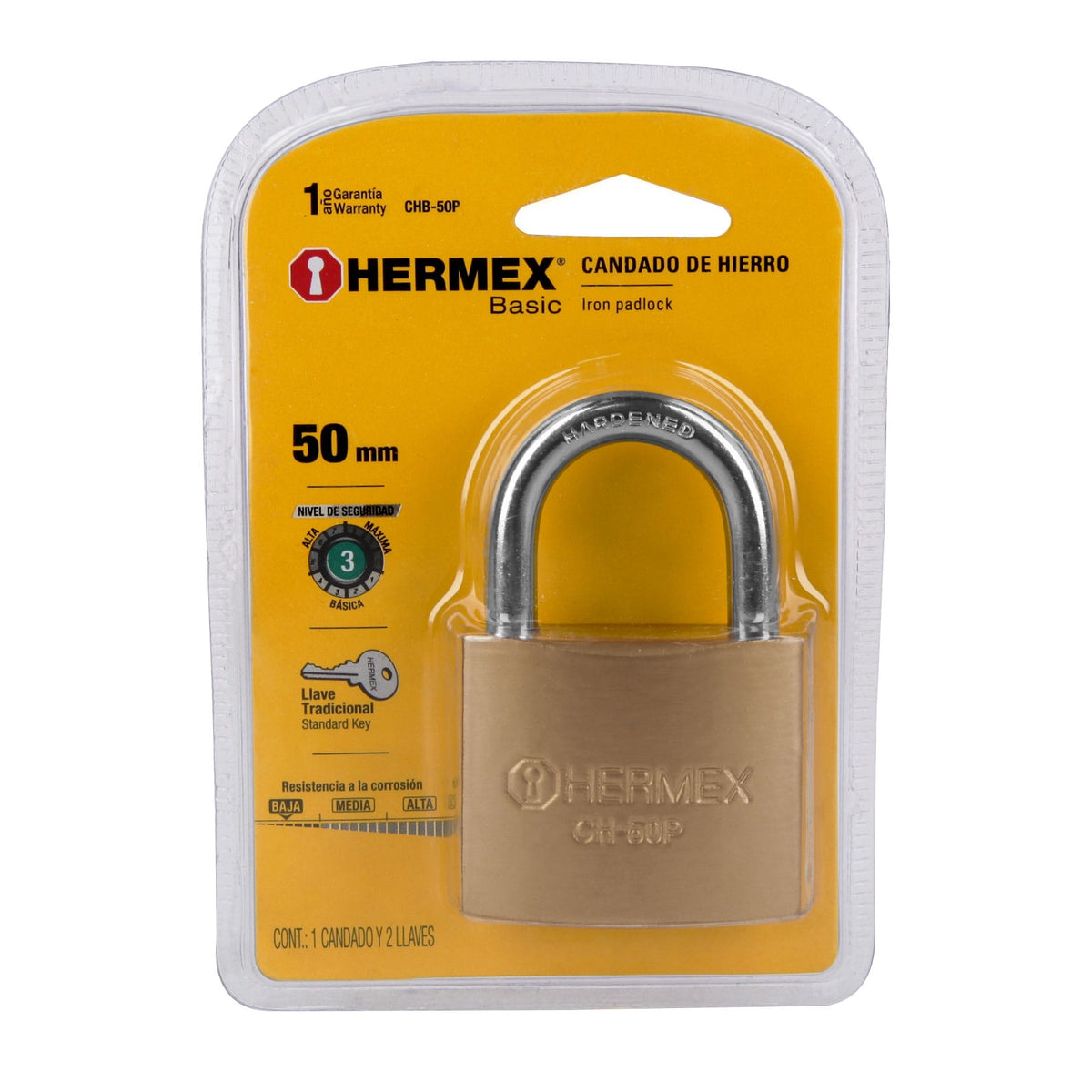 CANDADO HERMEX 50MM 23521
