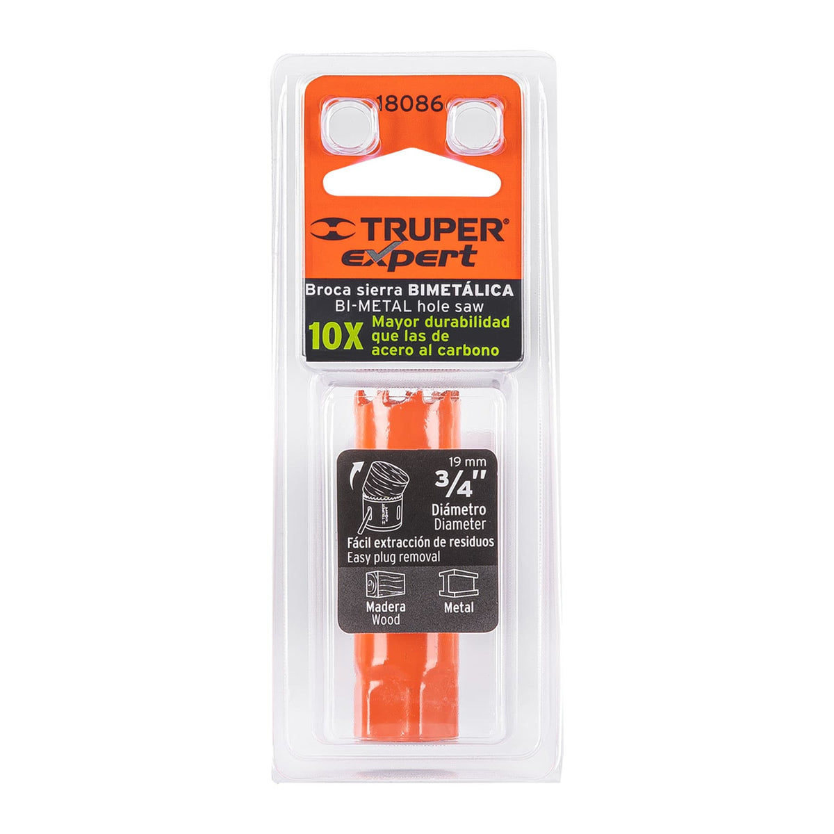 CORTACIRCULO BIMETALICO 3/4 PLG 19 MM TRUPER 18086