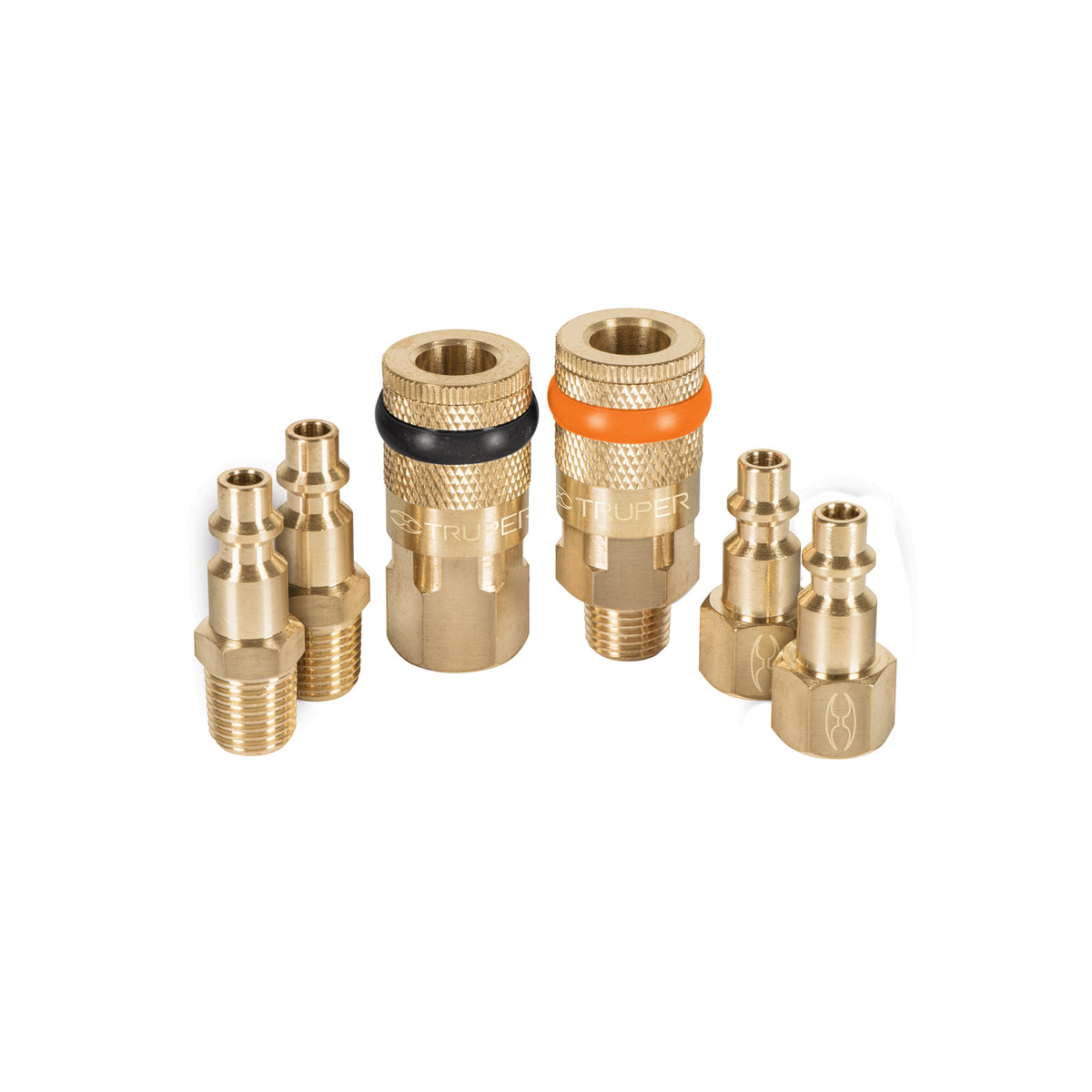 JUEGO DE 4 CONECTORES Y 2 COPLES TRUPER 18075