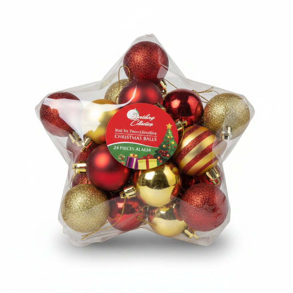 ADORNO DE NAVIDAD DE BOLAS 24PCS XMB-464