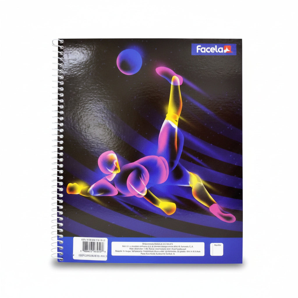 CUADERNO ESPIRAL CON DISEÑOS #3 MATERIA DL RAYADO FACELA DOBLE ANILLO PT17020DA