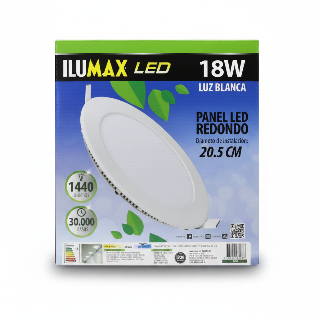 PANEL LED REDONDO DE EMPOTRAR 18W ILUKON 68201811A
