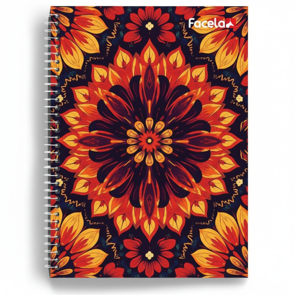 CUADERNO ESPIRAL CON DISEÑOS #3 FACELA CUADRO DOBLE ANILLO PT17019DA